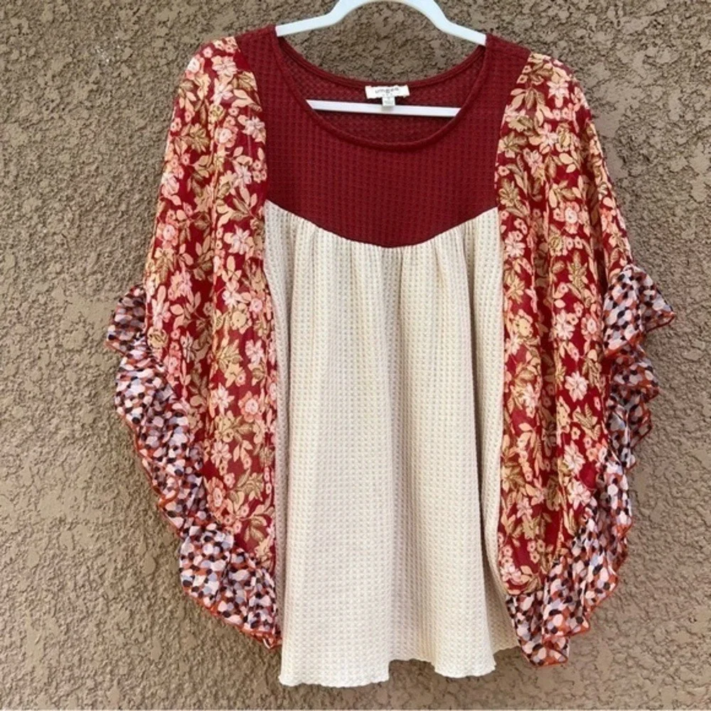 Bundle of 2 Umgee Shirts Talbots Top Womens Size Small Lot Bohemian Embroidered - Picture 3 of 17